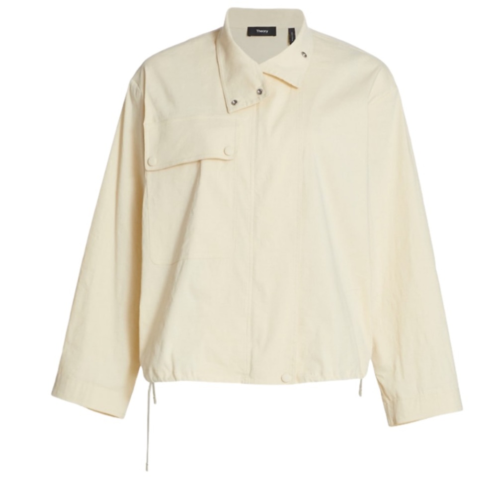 NWT Theory Crop Linen Jacket